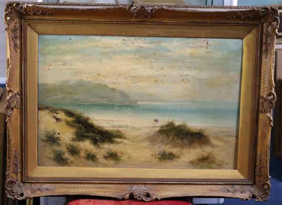 William Langley (fl.1880-1920) Beach scenes 16 x 24in.